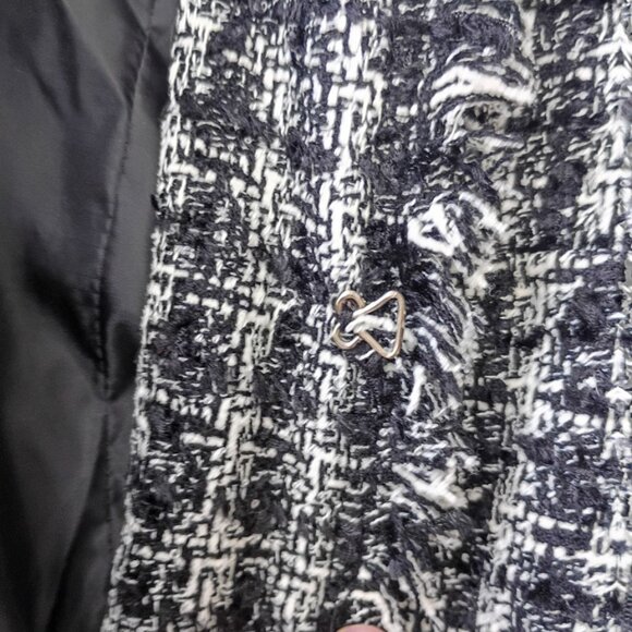 MOD'LAND PARIS Women's Black & White Elegant Tweed Blazer Size FR 38 US 6 - Picture 6 of 11